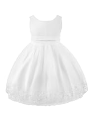 Apparel: Mingao Flower Girl Dress White Lace Wedding Princess Party 1-2 Years