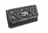 Guess Sparkler Clutch Wallet Black Ladies