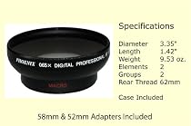 0.65X HD5 WIDE ANGLE LENS FOR SONY DSC-H1 DSC-H2 DSC-H5