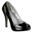 Women's Mossimo&reg; Vida Peep-Toe Pumps - Black Patent