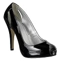 Women's Mossimo&reg; Vida Peep-Toe Pumps - Black Patent