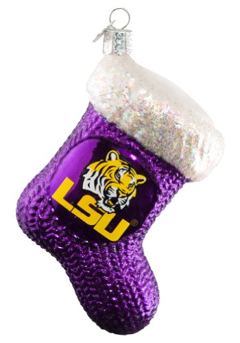 Purple LSU Stocking Ornament