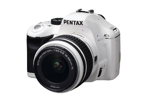 Pentax K-x 12.4 MP Digital SLR with 2.7-inch LCD and 18-55mm f/3.5-5.6 AL Lens (White)