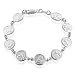 Sterling Silver Cherub Coins Bracelet 7