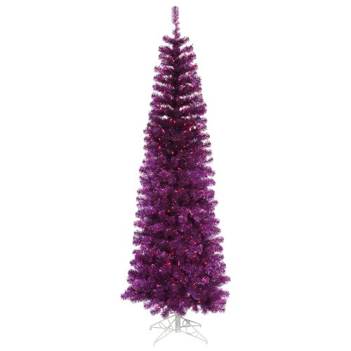 4.5' Artificial Pencil Christmas Tree in Purple