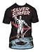 Search : Men's Marvel Comics The Fantastic Four Silver Surfer Big Print Subway T-shirt