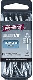 Arrow Fastener RLST1/8 Long Stainless 1/8-Inch Rivets, 15-Pack