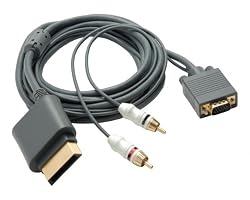XBOX 360 HD VGA AV CABLE 6FT 1080P w/ Optical Digitial Toslink Cable 6ft