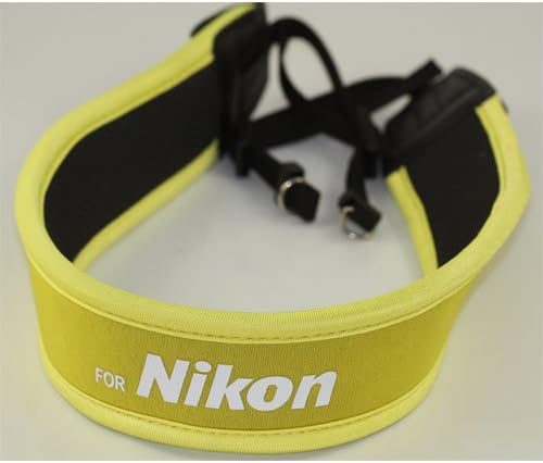 Wide Neck Strap Yellow For D300S D700 D300 D5100 D5200 D7000 D3200 D5000 D3X D90