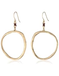 The SAK Organic Gold Drop Hoop Earrings