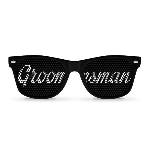 GROOMSMAN Black Retro Party Sunglasses