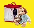 "Curious George Dress~up Travel Tote Doctor & Pajama Outfits 10"" (25.4 Cm). Includes 2 Outfits and Carrying Case. (Surface Washable)"