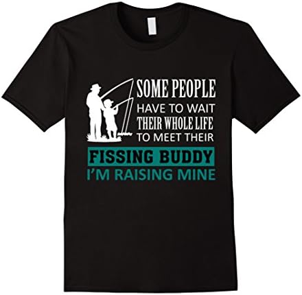 Men's I'm Raising My Fishing Buddy Dad's Fishing T-Shirt XL Black