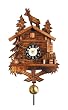 German Black Forest Clock - Carved Deer and Trees German Black Forest Clock - Carved Deer and Trees