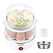 2-tier Egg Cooker Large 14 Eggs Capacity, Tomorotec Electric Rapid Egg Maker, Auto Off for Hard Boiled Eggs, Poached Eggs, Steamed Vegetables, Seafood, Dumplings