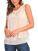 Bleu Marine Top Lana (Beige)
