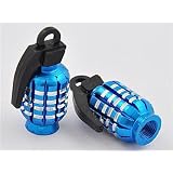 2x Metal Grenade Design Bicycle Van Truck Car Motorcycle Wheels Tire Valve Stem Cover... 