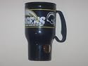 SAN DIEGO CHARGERS 16 oz. Thermal Hot / Cold TRAVEL MUG with Snap-On Lid (includes a swivel opening)