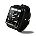 Yuntab Mobile U8 Watch SmartWatch Bluetooth 3.0 Silicone Wristband for Apple iOS smartphone iphone 4 / 4S / 5 / 5C / 5S / 6 Android Samsung S2 / S3 / S4 / Note 2/3 Note HTC Nokia (Black)
