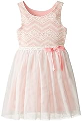 Girls Ballerina Chevron Print Lace Mesh Nylon/Polyester/Spandex  Dress