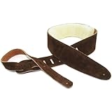 Perris Leathers DL325S-201 2.5-Inch Soft Suede Guitar Strap with Sheep Skin Pad