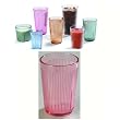 Carlisle 16 oz Crystalon Stack All Ribbed Texture Break-Resistant SAN Dishwasher Safe Tumbler / Color: Rose / Quantity: One Dozen (12)