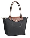 UPC 671194231596 product image for Longchamp Paris Le Pliage Medium Shoulder Tote Gun Metal | upcitemdb.com