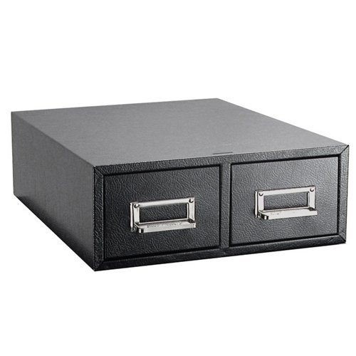 Buddy Products 2 Drawer 6 x 9 Inch Card File, Steel, 16 x 8.25 x 20.625 Inches, Black (1669-4) On Sale