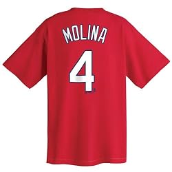 Yadier Molina St. Louis Cardinals Name and Number T-Shirt, Athletic Red
