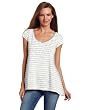 Calvin Klein Performance Womens Printed Slub Stripe Tee