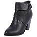 Coshare Women's Fashion Leather PU Strappy Upper Ankle High Chunky Heel Booties