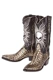 Lucchese Classics Crocodile Cowboy Boots 5/3 Mens - Gold