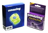 Omazing Glow In The Dark Deluxe Reusable Vibrating Ring Male Ring Erection Aid Economy Pack