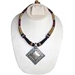 Choker Necklace In Sterling Silver Indian Style 17 inches