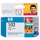 Original HP 102 Gray Photo Ink Cartridge in Retail Packaging