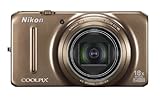 Nikon Coolpix S9200 Digitalkamera (16 Megapixel, 18-fach opt. Zoom, 7,5 cm (3 Zoll) Display, bildstabilisiert) braun