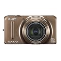 Nikon Coolpix S9200 Digitalkamera (16 Megapixel, 18-fach opt. Zoom, 7,5 cm (3 Zoll) Display, bildstabilisiert) braun