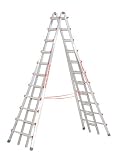 Little Giant 10121 Skyscraper MXZ Telescoping A-Frame Ladder - 300-Lb Rated with Free Work Platform