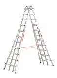 Little Giant Ladder #10121 Model 21 Skyscraper MXZ Telescoping A-Frame Type 1A 300 lb rated with Fr
