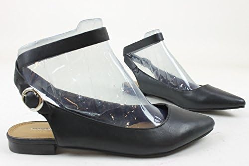 Kimchi Blue Womens Leather Ankle Strap Flats Shoes Black 8 New