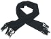 Strick-Schal mit Fransen fein gestrickt schwarz