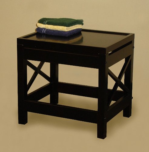 X-Frame Bathroom Stool in Espresso - RiverRidge - 06-008