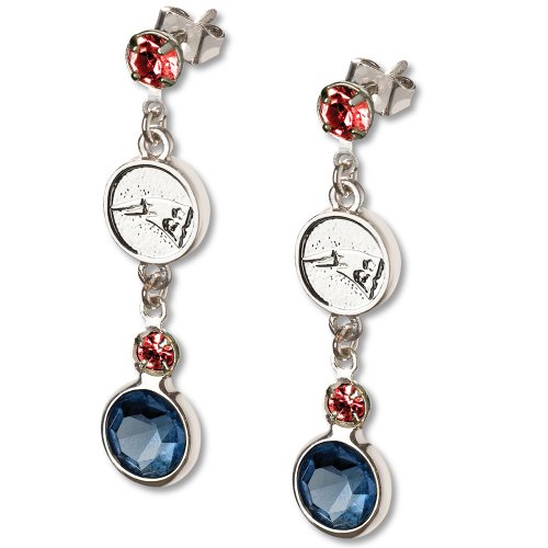 New England Patriots Crystal Logo Earrings