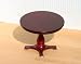 Dollhouse Miniature Mahogany Round Pedestal Table
