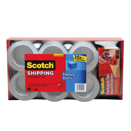 Scotch® Packaging Tape, 1.88 Inches x 54.6 Yards, 12-Pack (3850-12BD)