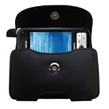 waagrechtes Lederetui mit optionalem Gürtel-Clip / Gürtelschlaufe für HTC Apache