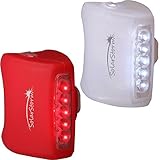 Evolva Future Technology SolarStorm 7 LED Silicone Bike Light Set, White Headlight and Red Taillight