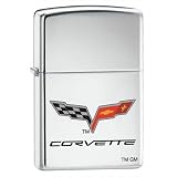 C6 Corvette Emblem With C6 Script Zippo Lighter High Polish Chrome Finish 24553