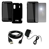 EMPIRE Black Silicone Skin Case Cover + Mirror Screen Protector + Home Wall ....