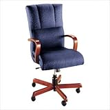 IMAGE OF Trifecta Executive Swivel - Wood Arms Finish: Natural Oak, Fabric: Foundation - Cornsilk